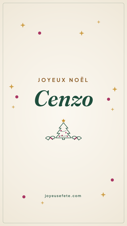 Image « Joyeux Noël Cenzo » au format story