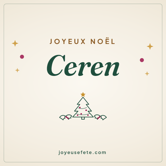 Image carrée « Joyeux Noël Ceren » pour WhatsApp