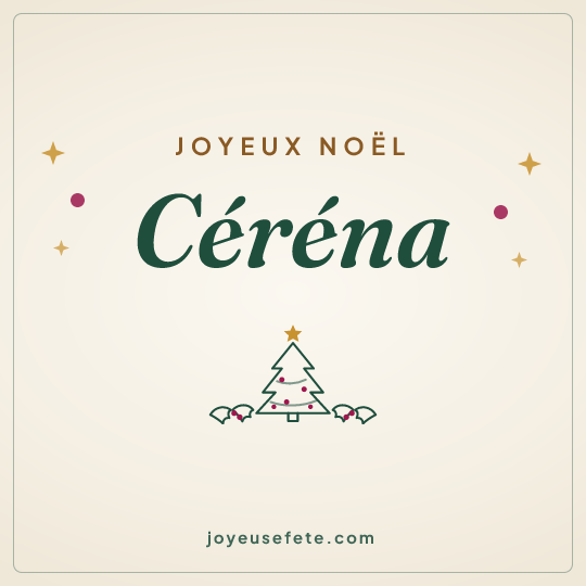 Image carrée « Joyeux Noël Céréna » pour WhatsApp