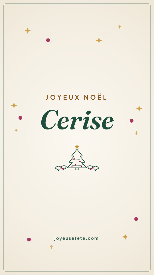Image « Joyeux Noël Cerise » au format story