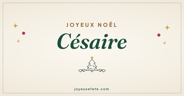 Image « Joyeux Noël Césaire » au format large