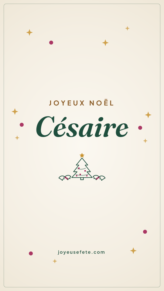 Image « Joyeux Noël Césaire » au format story