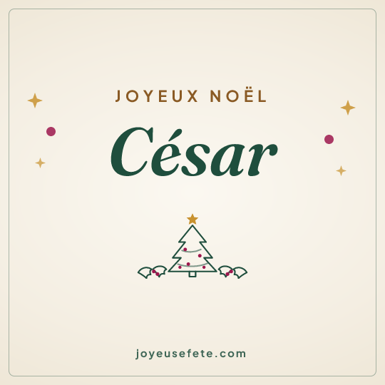 Image carrée « Joyeux Noël César » pour WhatsApp