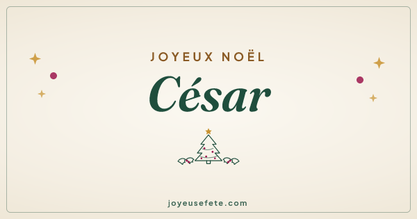 Image « Joyeux Noël César » au format large