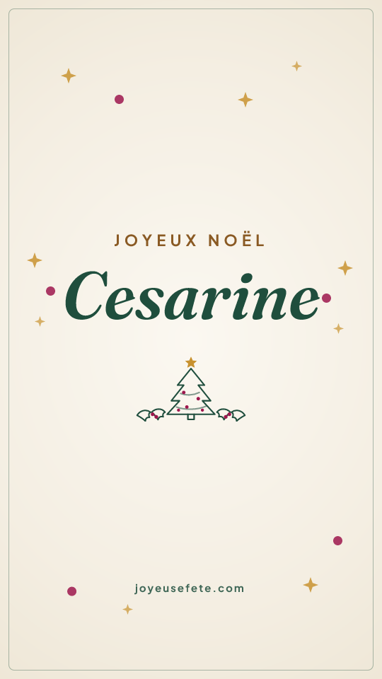 Image « Joyeux Noël Cesarine » au format story