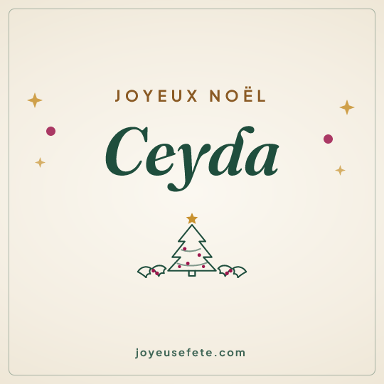Image carrée « Joyeux Noël Ceyda » pour WhatsApp