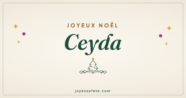Image « Joyeux Noël Ceyda » au format large
