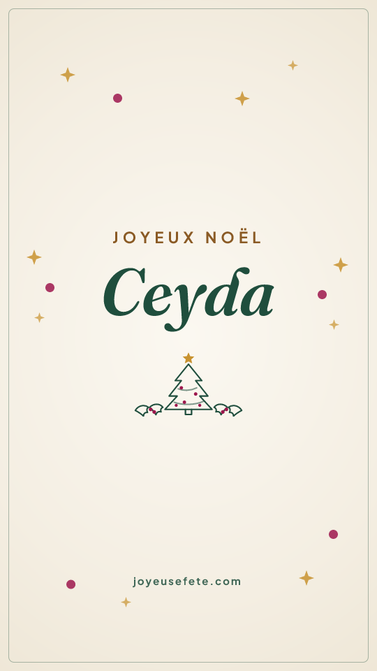 Image « Joyeux Noël Ceyda » au format story