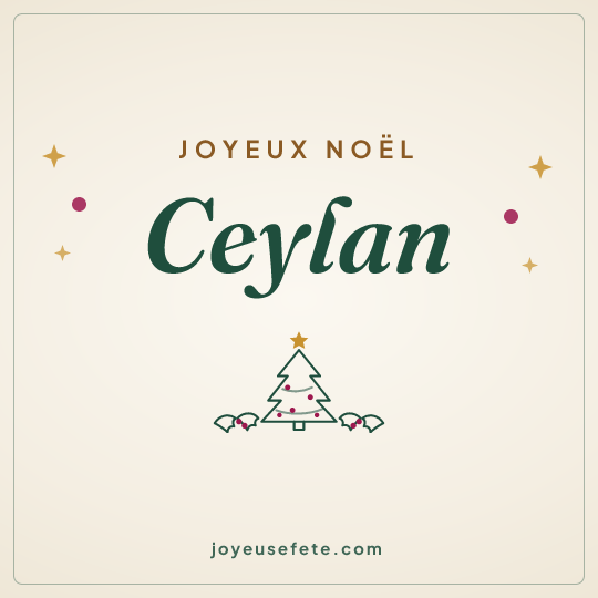 Image carrée « Joyeux Noël Ceylan » pour WhatsApp