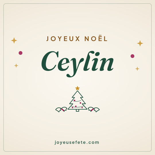 Image carrée « Joyeux Noël Ceylin » pour WhatsApp