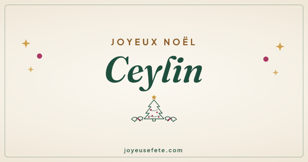 Image « Joyeux Noël Ceylin » au format large