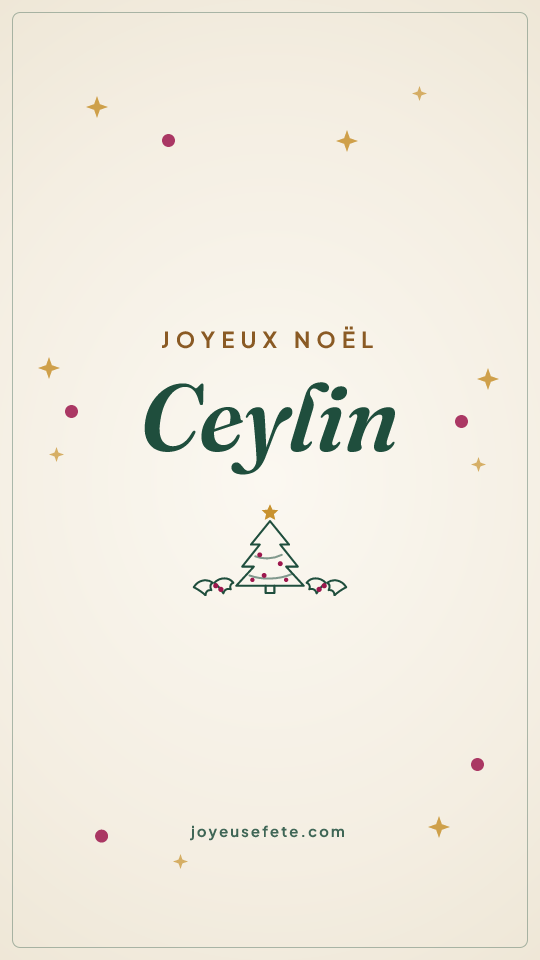 Image « Joyeux Noël Ceylin » au format story