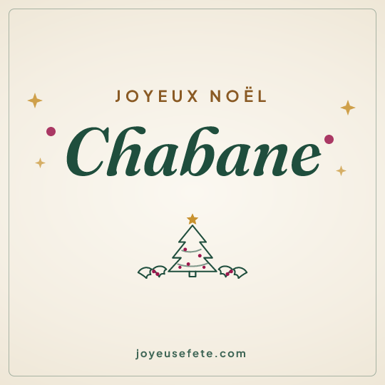 Image carrée « Joyeux Noël Chabane » pour WhatsApp