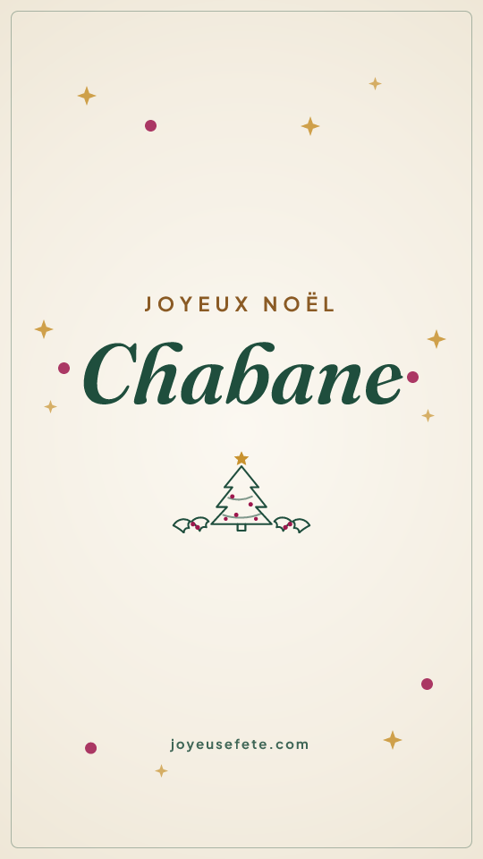 Image « Joyeux Noël Chabane » au format story