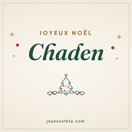 Image carrée « Joyeux Noël Chaden » pour WhatsApp