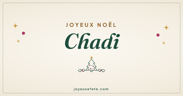 Image « Joyeux Noël Chadi » au format large