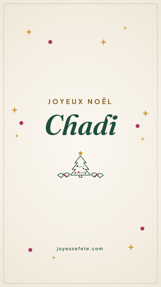 Image « Joyeux Noël Chadi » au format story