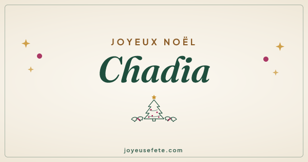 Image « Joyeux Noël Chadia » au format large