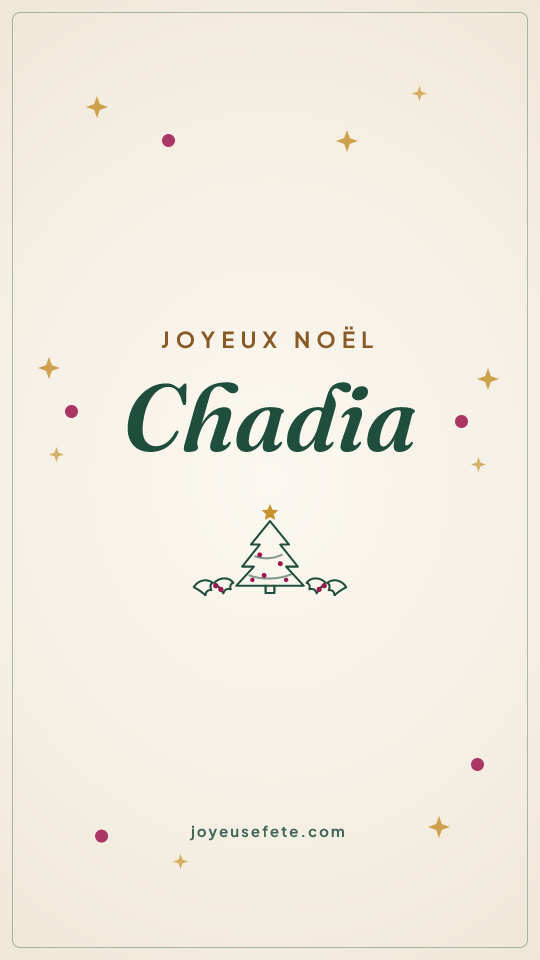 Image « Joyeux Noël Chadia » au format story