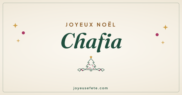 Image « Joyeux Noël Chafia » au format large