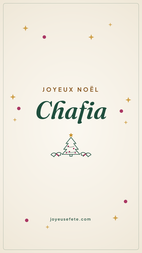 Image « Joyeux Noël Chafia » au format story