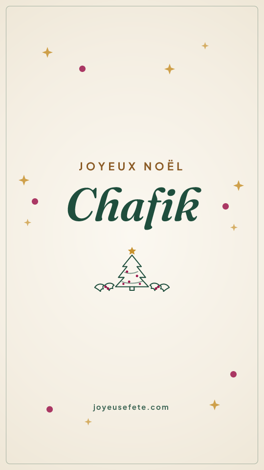 Image « Joyeux Noël Chafik » au format story