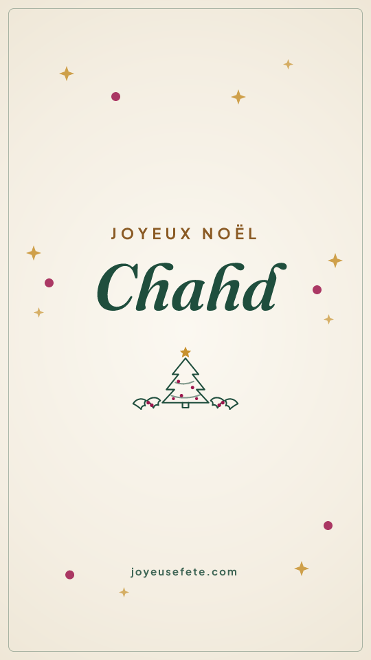 Image « Joyeux Noël Chahd » au format story