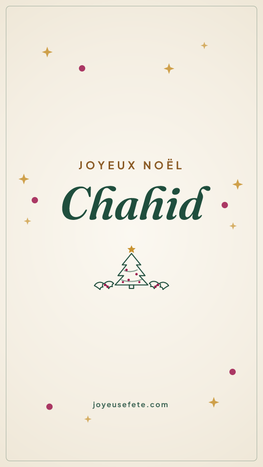 Image « Joyeux Noël Chahid » au format story