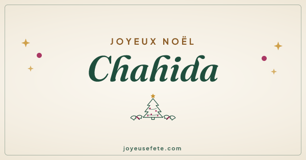 Image « Joyeux Noël Chahida » au format large