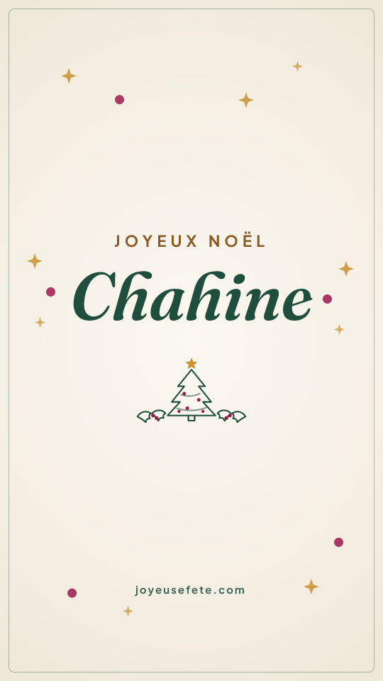 Image « Joyeux Noël Chahine » au format story