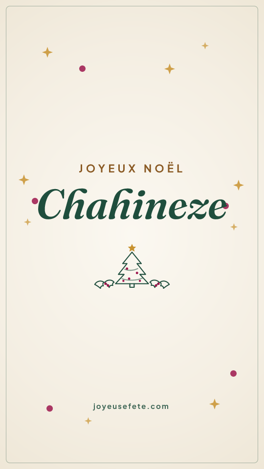 Image « Joyeux Noël Chahineze » au format story