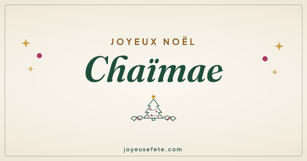 Image « Joyeux Noël Chaïmae » au format large