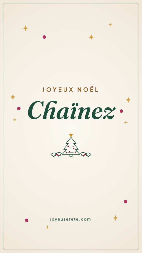 Image « Joyeux Noël Chaïnez » au format story