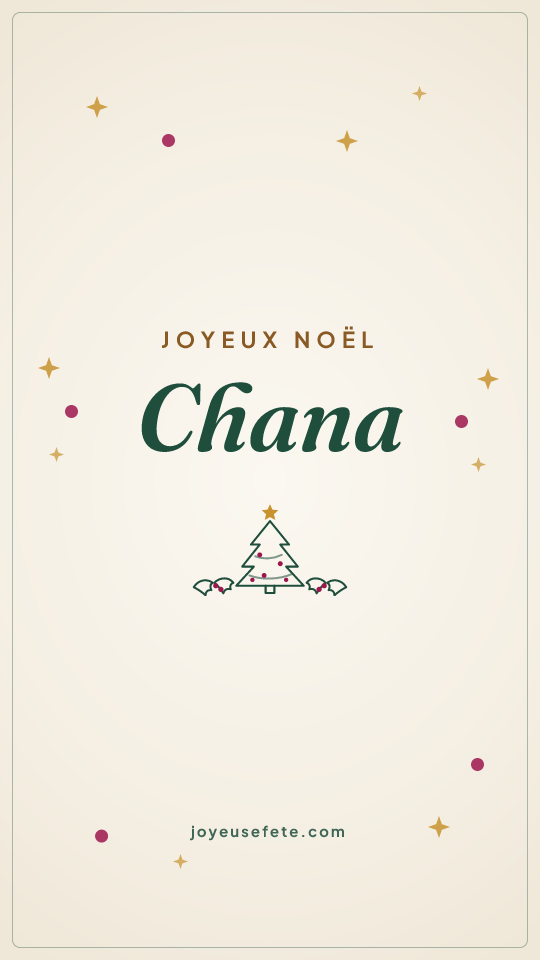 Image « Joyeux Noël Chana » au format story