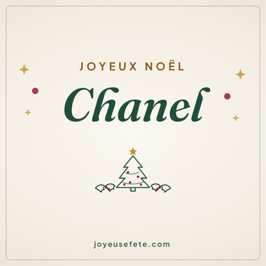 Image carrée « Joyeux Noël Chanel » pour WhatsApp