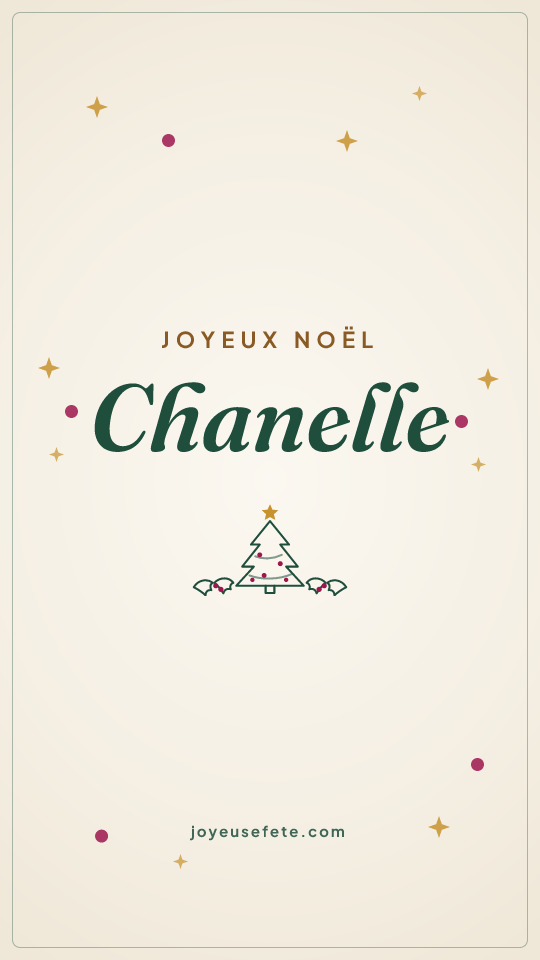 Image « Joyeux Noël Chanelle » au format story