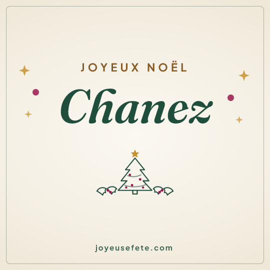 Image carrée « Joyeux Noël Chanez » pour WhatsApp
