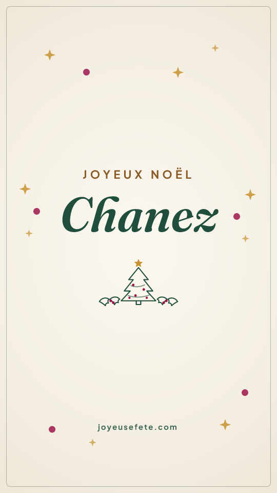 Image « Joyeux Noël Chanez » au format story