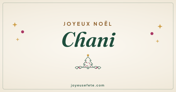 Image « Joyeux Noël Chani » au format large