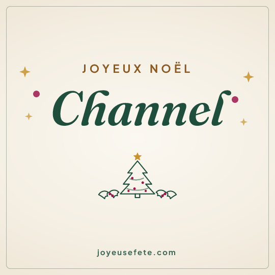 Image carrée « Joyeux Noël Channel » pour WhatsApp