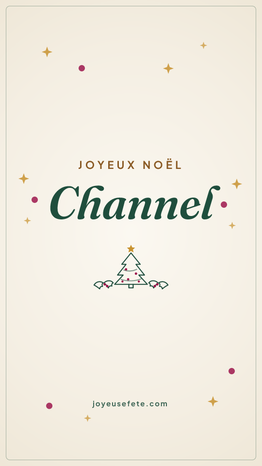 Image « Joyeux Noël Channel » au format story