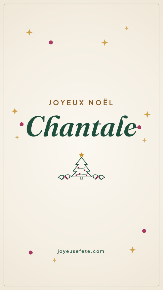 Image « Joyeux Noël Chantale » au format story