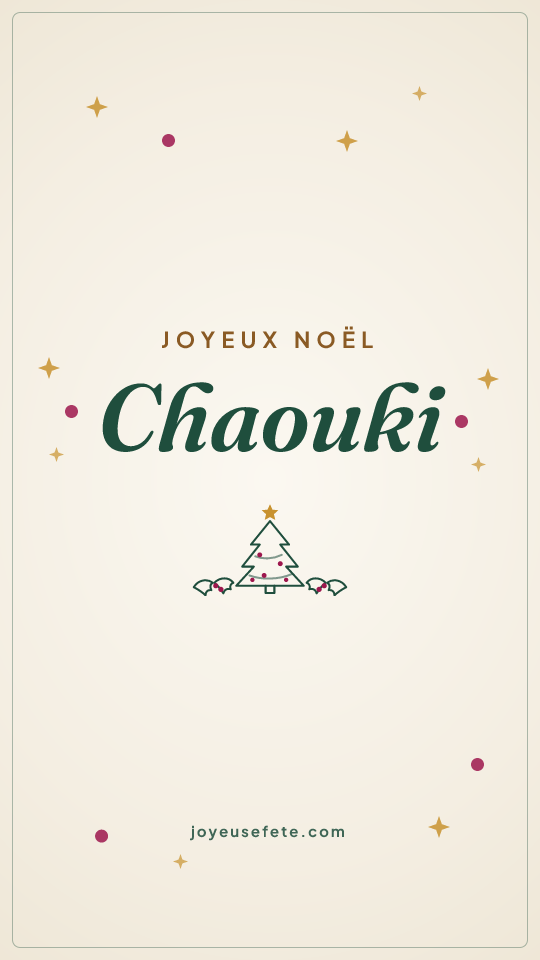 Image « Joyeux Noël Chaouki » au format story
