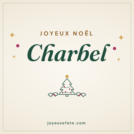 Image carrée « Joyeux Noël Charbel » pour WhatsApp