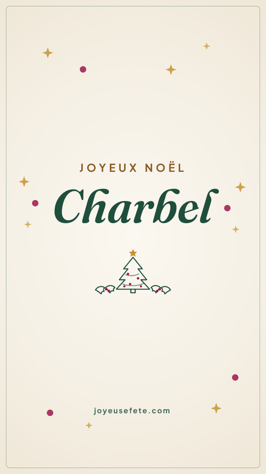 Image « Joyeux Noël Charbel » au format story