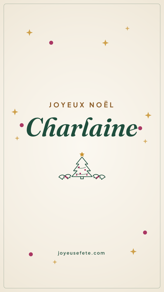 Image « Joyeux Noël Charlaine » au format story