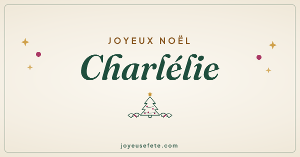 Image « Joyeux Noël Charlélie » au format large