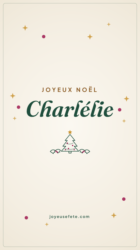 Image « Joyeux Noël Charlélie » au format story