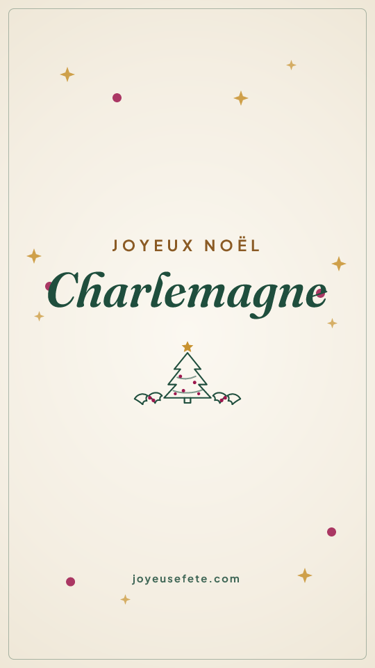 Image « Joyeux Noël Charlemagne » au format story