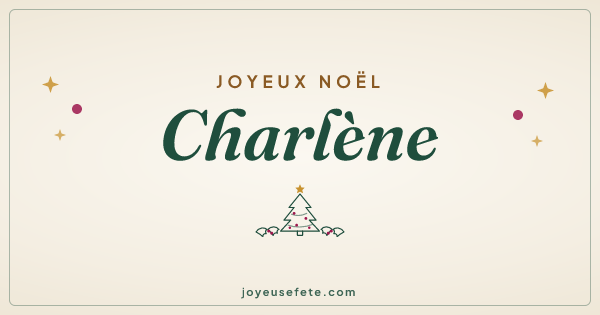 Image « Joyeux Noël Charlène » au format large